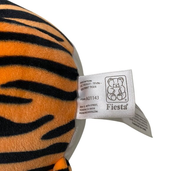 Fiesta Lil Huggy TEVIN Tiger Cub Plush 8" Embroidered Striped Stuffed Animal - Picture 6 of 7